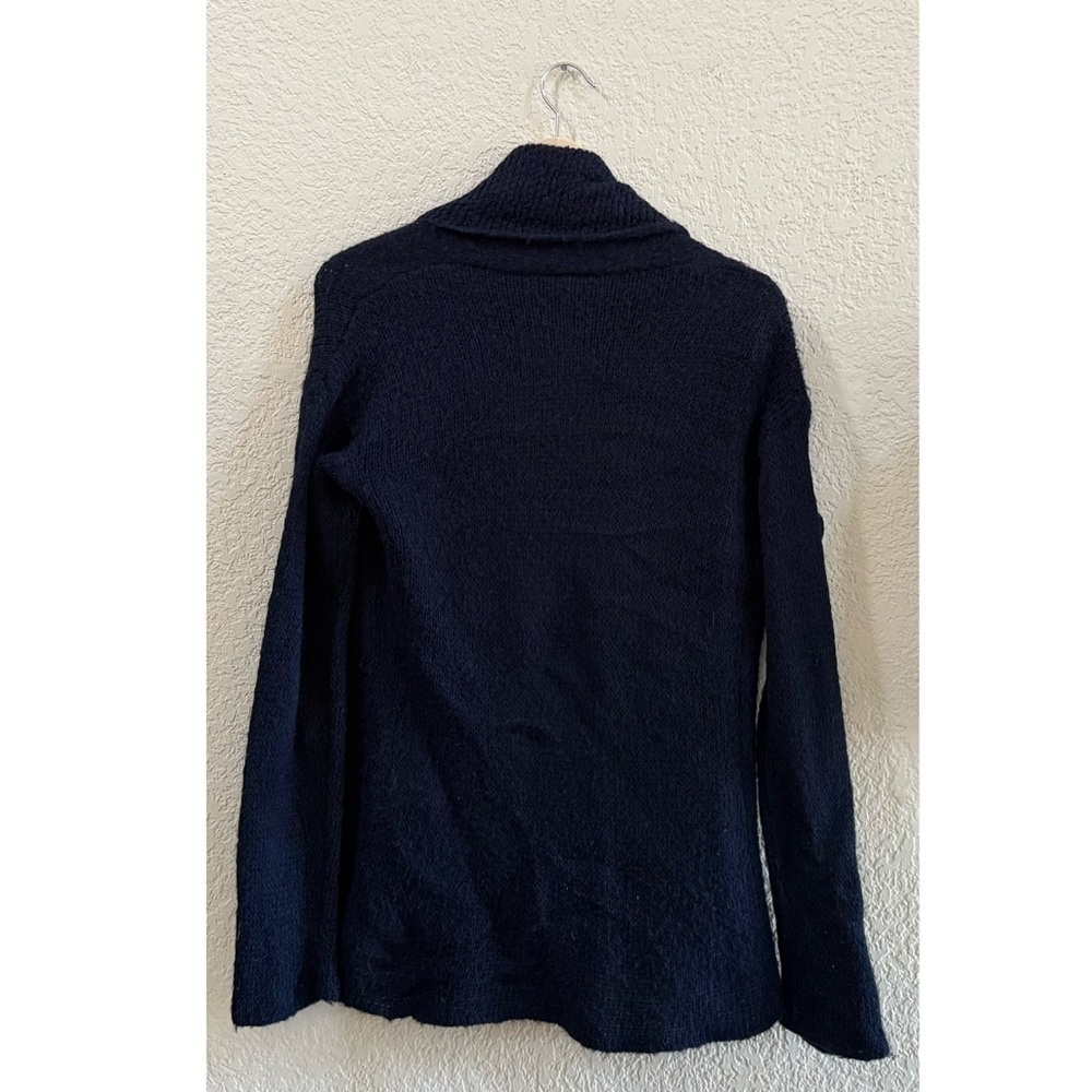 Wooden Ships Sweater Cardigan Wool Knit Casual Classic Navy Blue S/M - Picture 3 of 7